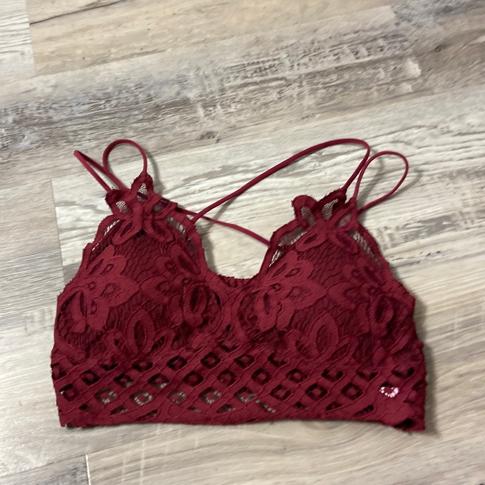 True & Co. Lace Bralette in Burgundy